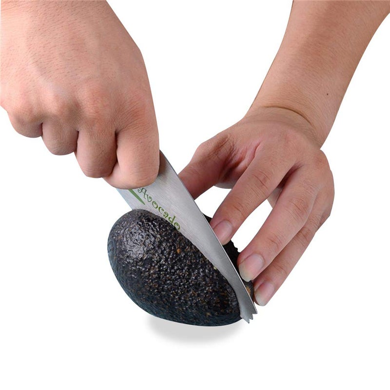 JIANGLAI Avocado Slicer, Multifunction 3 in 1 Avocado Cutter, Premium Stainless Steel Slice, Pit and Scoop Avocados Safely and with Ease, Perfect for Avocado Toast and Guacamole - Image 2